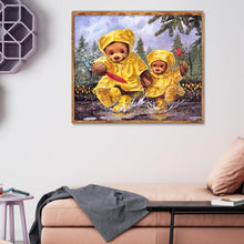 Lade das Bild in den Galerie-Viewer, Bär - voller runder Diamant - 35x30cm