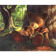 Lade das Bild in den Galerie-Viewer, Bär - voller runder Diamant - 35x30cm