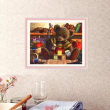 Lade das Bild in den Galerie-Viewer, Bär - voller runder Diamant - 35x30cm