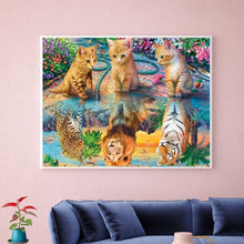 Lade das Bild in den Galerie-Viewer, Feline - voller runder Diamant - 30x40cm