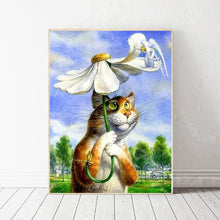Lade das Bild in den Galerie-Viewer, Katze - voller runder Diamant - 30x40cm