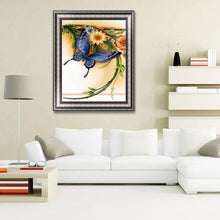 Lade das Bild in den Galerie-Viewer, Schmetterling - voller runder Diamant - 30x40cm