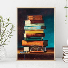 Lade das Bild in den Galerie-Viewer, Bücherregal - voller runder Diamant - 30x40cm