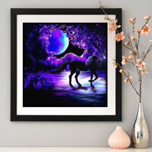 Lade das Bild in den Galerie-Viewer, Pferd - voller runder Diamant - 30x30cm