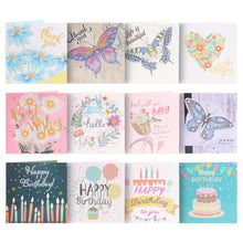 Lade das Bild in den Galerie-Viewer, 12pcs/Set-Birthday-Diamond Grußkarten