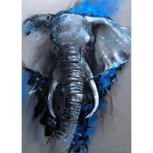 Lade das Bild in den Galerie-Viewer, Elefant - voller runder Diamant - 30x40cm
