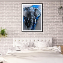 Lade das Bild in den Galerie-Viewer, Elefant - voller runder Diamant - 30x40cm
