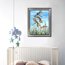 Lade das Bild in den Galerie-Viewer, Libelle - voller runder Diamant - 30x40cm