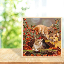 Lade das Bild in den Galerie-Viewer, Katze - voller runder Diamant - 30x30cm