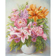 Lade das Bild in den Galerie-Viewer, Blumen - voller runder Diamant - 30x40cm