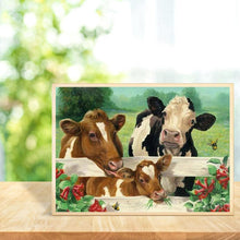 Lade das Bild in den Galerie-Viewer, Kuh - voller runder Diamant - 30x40cm