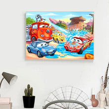 Lade das Bild in den Galerie-Viewer, Autos - voller runder Diamant - 40x30cm