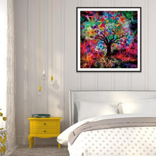 Lade das Bild in den Galerie-Viewer, Bunte Baum - voller runder Diamant - 30x30cm
