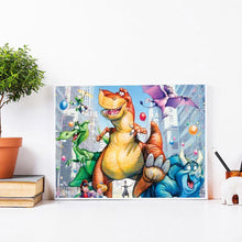 Lade das Bild in den Galerie-Viewer, Dinosaurier - voller runder Diamant - 30x40cm