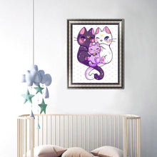 Lade das Bild in den Galerie-Viewer, Katze - voller runder Diamant - 30x40cm