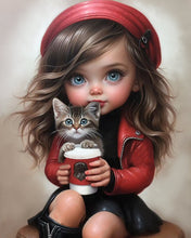 Lade das Bild in den Galerie-Viewer, Life of Pets Girl-Voll Round/Square Diamond Painting-30x40cm/40x50cm/50x70cm