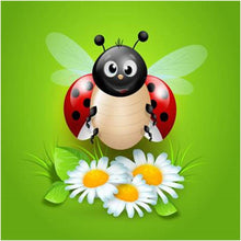Lade das Bild in den Galerie-Viewer, Marienkäfer - voller runder Diamant - 30x30cm