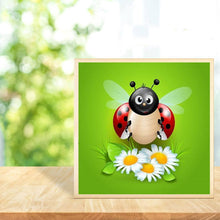 Lade das Bild in den Galerie-Viewer, Marienkäfer - voller runder Diamant - 30x30cm