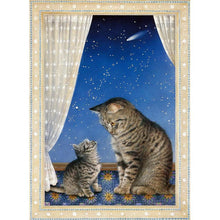 Lade das Bild in den Galerie-Viewer, Katze - voller runder Diamant - 30x40cm
