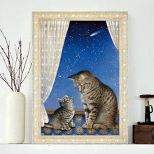 Lade das Bild in den Galerie-Viewer, Katze - voller runder Diamant - 30x40cm