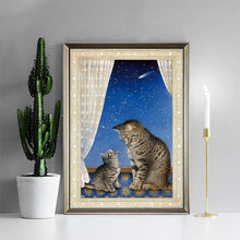 Lade das Bild in den Galerie-Viewer, Katze - voller runder Diamant - 30x40cm