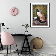 Lade das Bild in den Galerie-Viewer, Katze - voller runder Diamant - 30x40cm