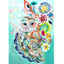 Lade das Bild in den Galerie-Viewer, Eule - voller quadratischer Diamant - 40x30cm