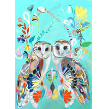 Lade das Bild in den Galerie-Viewer, Eule - voller quadratischer Diamant - 40x30cm