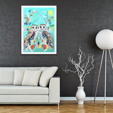 Lade das Bild in den Galerie-Viewer, Eule - voller quadratischer Diamant - 40x30cm