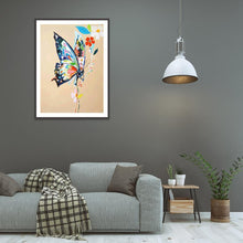 Lade das Bild in den Galerie-Viewer, Schmetterling - voller quadratischer Diamant - 40x30cm
