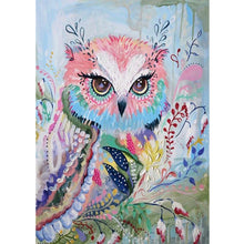 Lade das Bild in den Galerie-Viewer, Eule - voller quadratischer Diamant - 40x30cm