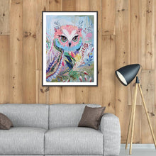 Lade das Bild in den Galerie-Viewer, Eule - voller quadratischer Diamant - 40x30cm