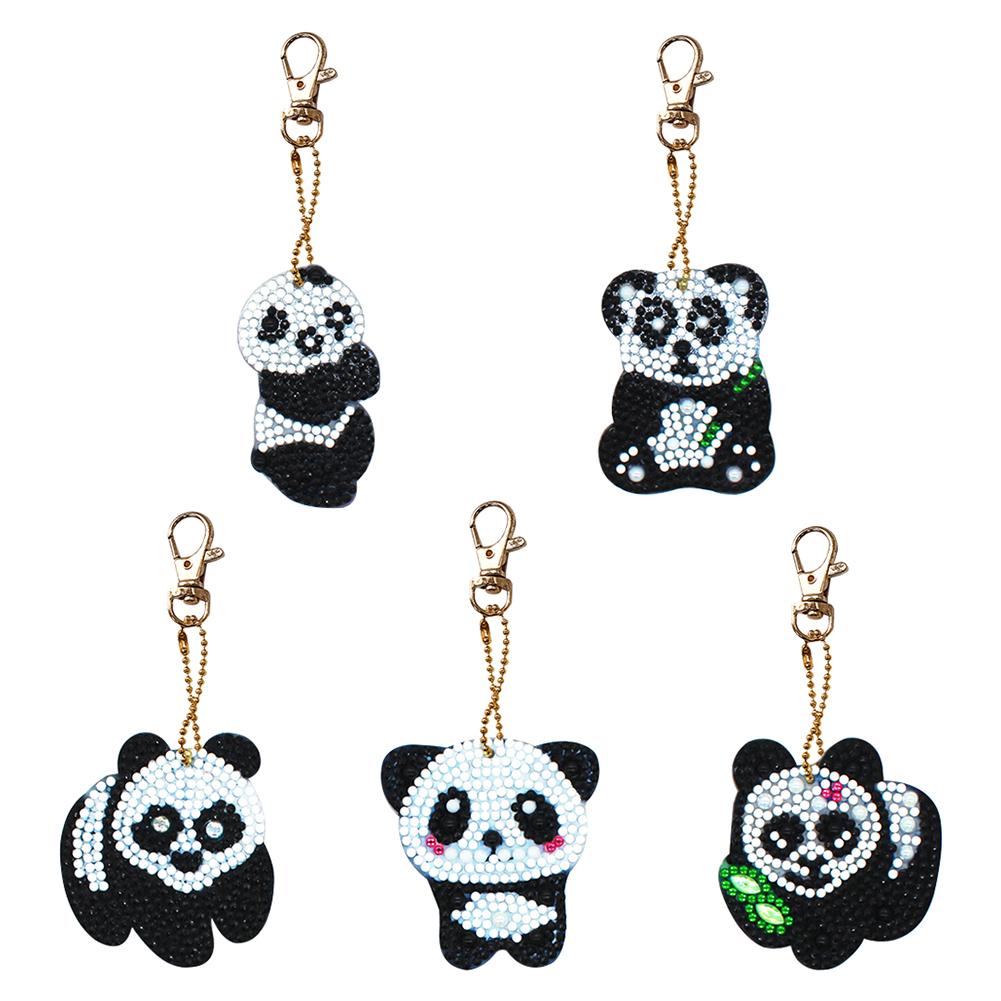 5 Stück/Satz Panda DIY Schlüsselanhänger