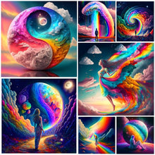 Lade das Bild in den Galerie-Viewer, Regenbogen Madchen-Voller Diamond Painting-30x30cm