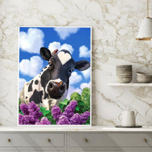 Lade das Bild in den Galerie-Viewer, Kuh - voller runder Diamant - 30x40cm