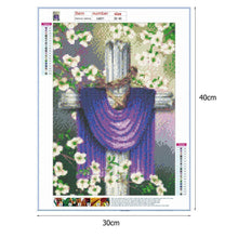 Lade das Bild in den Galerie-Viewer, Kreuz - voller runder Diamant - 30x40cm