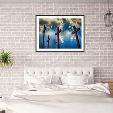 Lade das Bild in den Galerie-Viewer, Kreuz - voller runder Diamant - 30x40cm