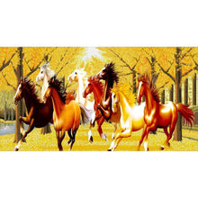 Lade das Bild in den Galerie-Viewer, Pferd - voller runder Diamant - 55x100cm