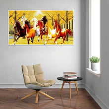 Lade das Bild in den Galerie-Viewer, Pferd - voller runder Diamant - 55x100cm