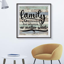 Lade das Bild in den Galerie-Viewer, Familie - voller runder Diamant - 30x30cm