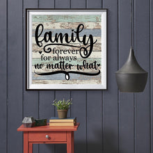 Lade das Bild in den Galerie-Viewer, Familie - voller runder Diamant - 30x30cm