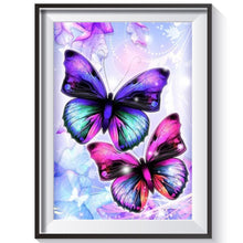 Lade das Bild in den Galerie-Viewer, Schmetterling - voller runder Diamant - 40x30cm