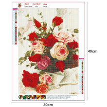 Lade das Bild in den Galerie-Viewer, Blume - voller runder Diamant - 30x40cm