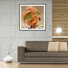 Lade das Bild in den Galerie-Viewer, Drache - voller runder Diamant - 30x30cm