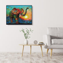 Lade das Bild in den Galerie-Viewer, Elefant - voller runder Diamant - 40x30cm
