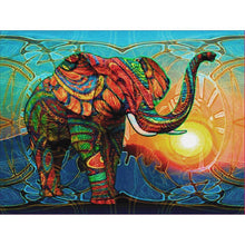Lade das Bild in den Galerie-Viewer, Elefant - voller runder Diamant - 40x30cm