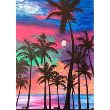 Lade das Bild in den Galerie-Viewer, Kokosnussbaum - voller runder Diamant - 30x40cm