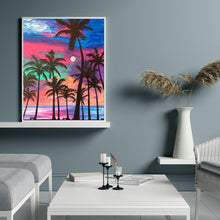 Lade das Bild in den Galerie-Viewer, Kokosnussbaum - voller runder Diamant - 30x40cm