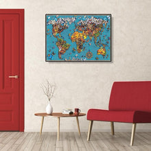 Lade das Bild in den Galerie-Viewer, Schmetterling Karte - voller runder Diamant - 50x40cm