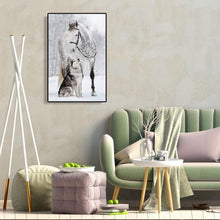 Lade das Bild in den Galerie-Viewer, Pferd Wolf - volle Diamant-Malerei - 30x40cm